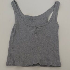 Brandy Melville Charcoal Ribbed Tank Top
